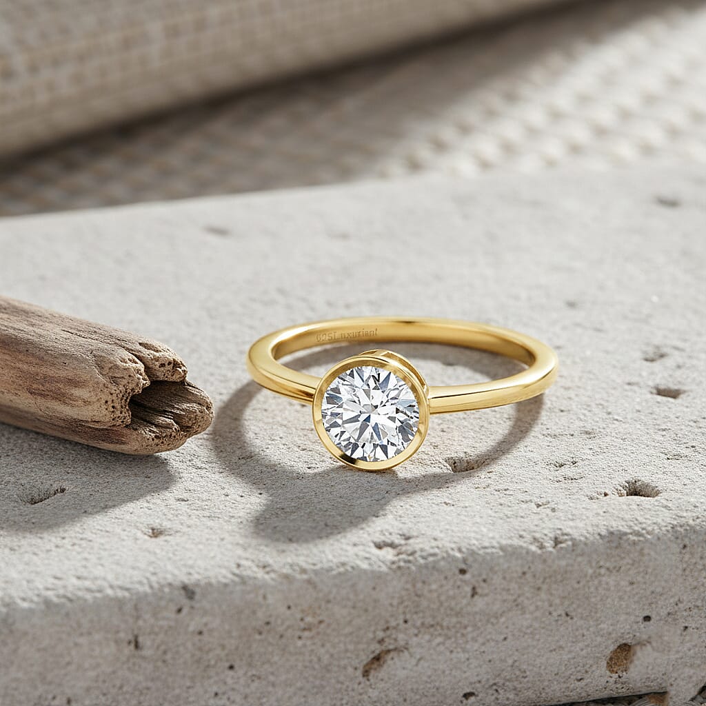 Luxuriant Lab Grown Diamond (SI/GH) Ring in Sterling Silver 1.00 Ct.