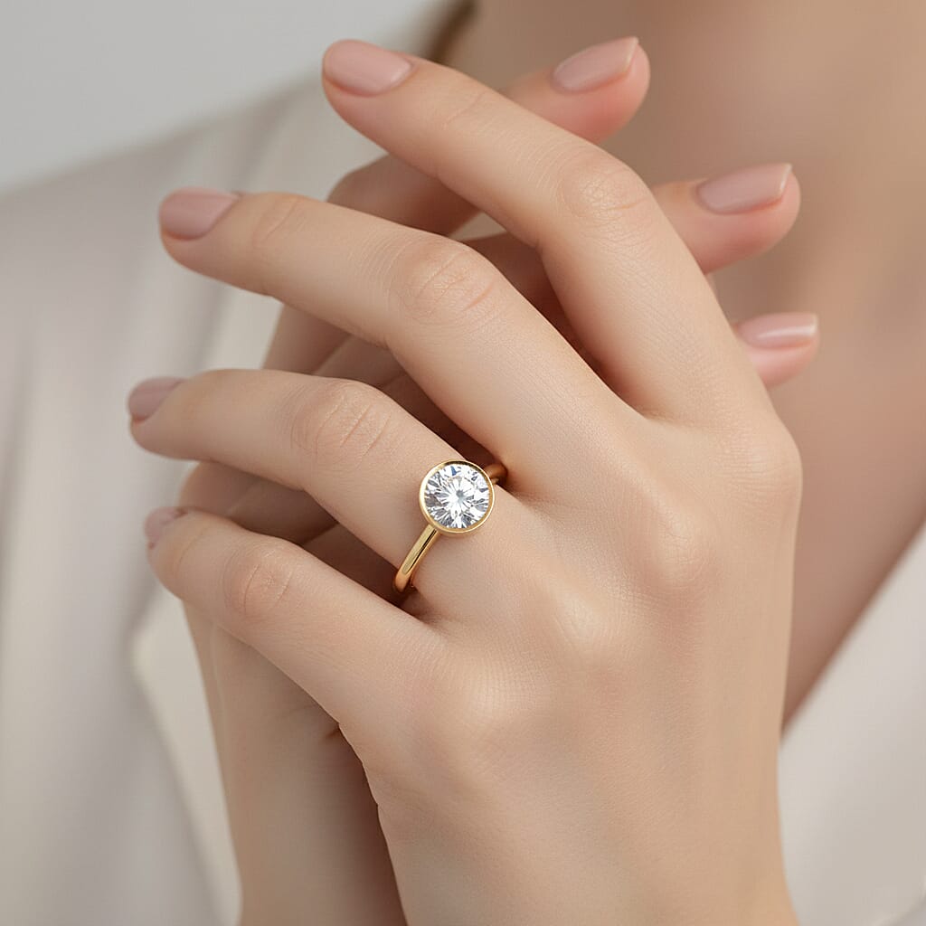 Luxuriant Lab Grown Diamond (SI/GH) Ring in Sterling Silver 1.00 Ct.