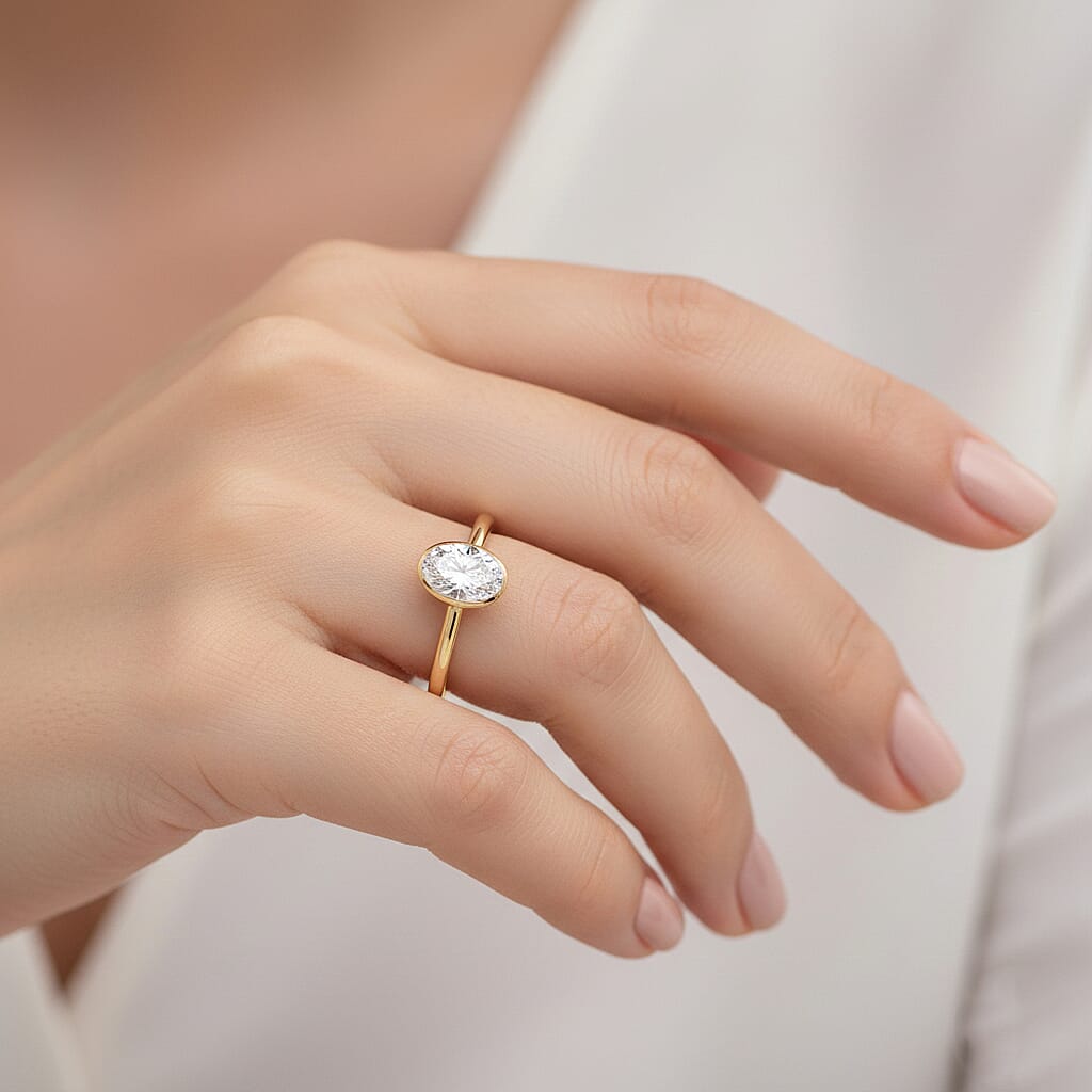 Luxuriant Lab Grown Diamond (SI/GH) Ring in Sterling Silver 1.00 Ct.