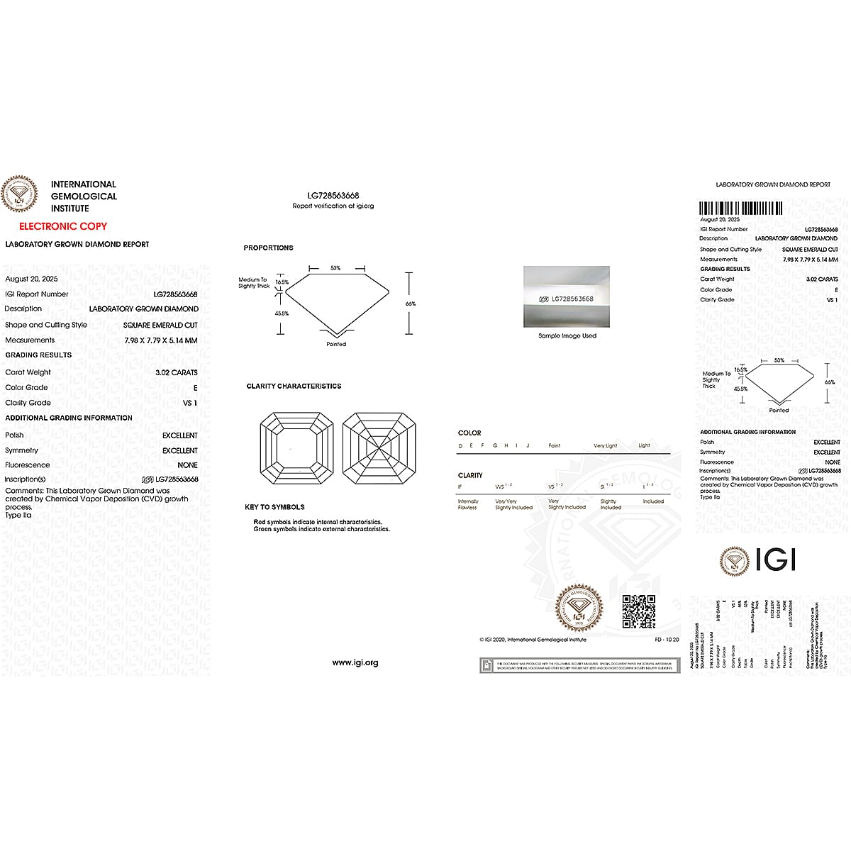 Luxuriant 950 Platinum VS Lab Grown Diamond VS 3 Stone Ring, Platinum Wt.5.5 Gms  4.060  Ct.