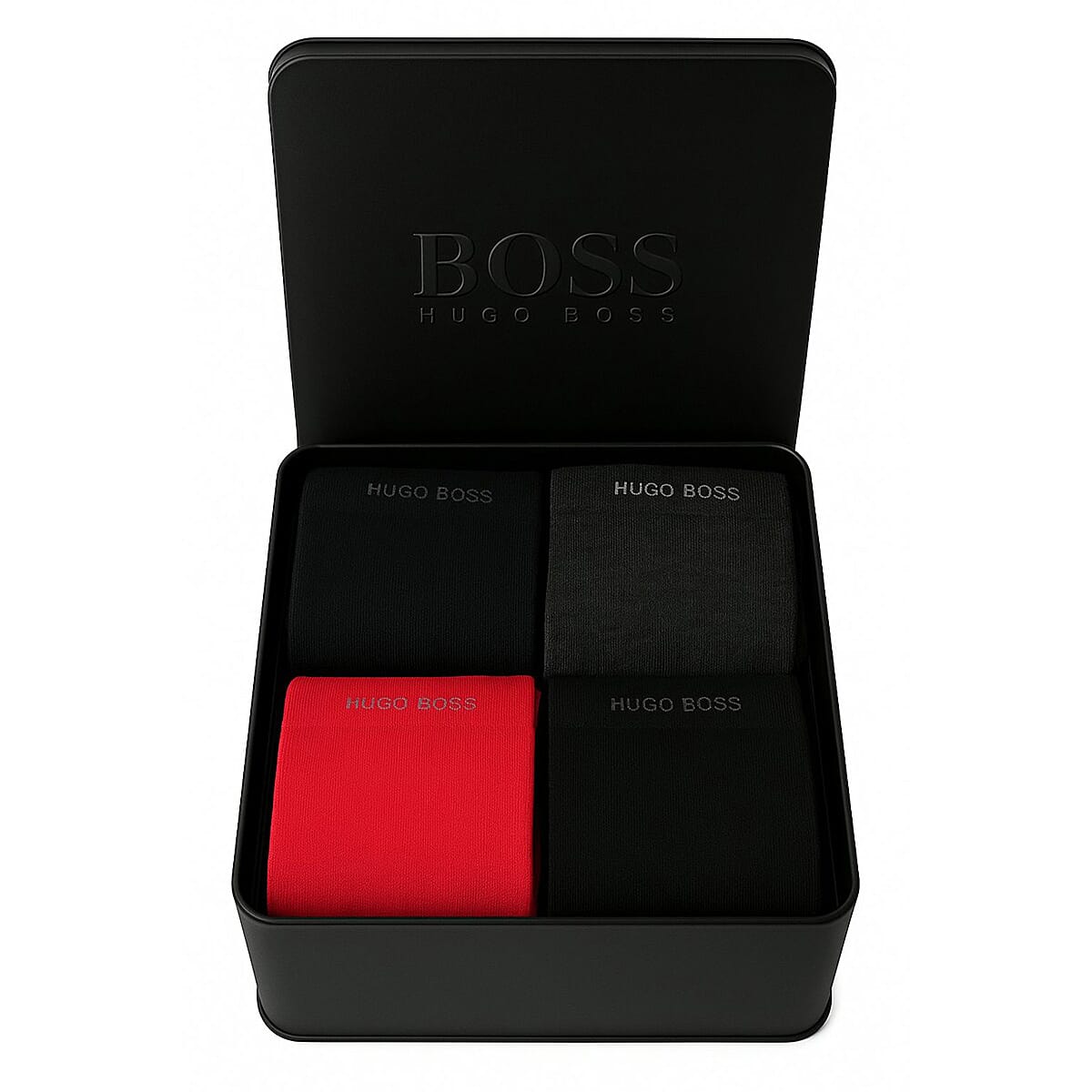 Hugo Boss Mens 4-Piece Multicolour Socks Gift Set