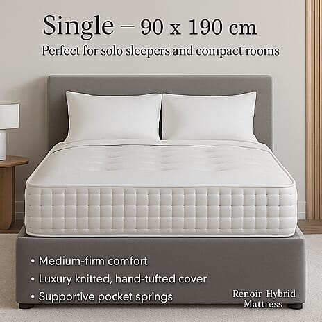 Renoir Hybrid 1000 Pocket Sprung and Memory Foam Mattress by Starry Nights - King (150 x 200 cm)