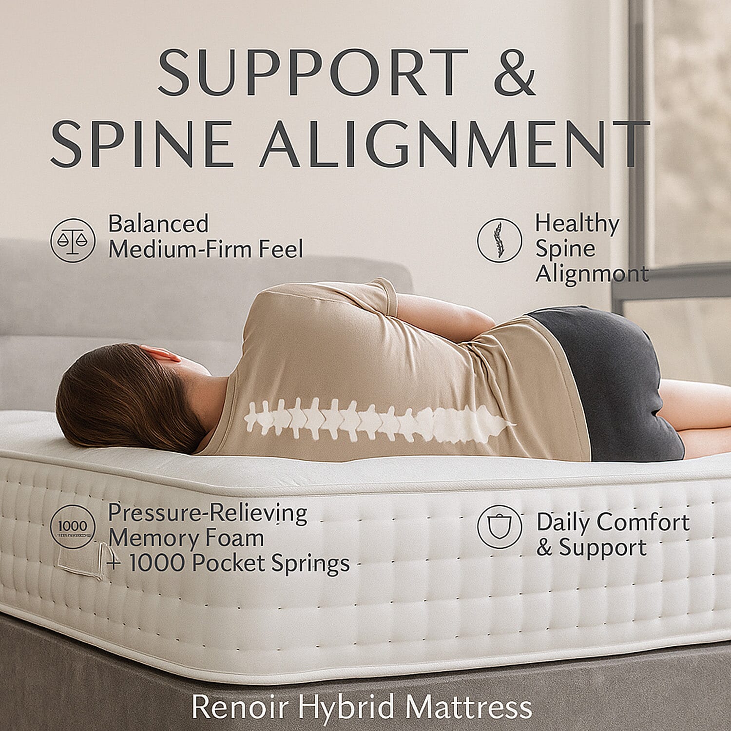 Renoir Hybrid Mattress by Starry Nights