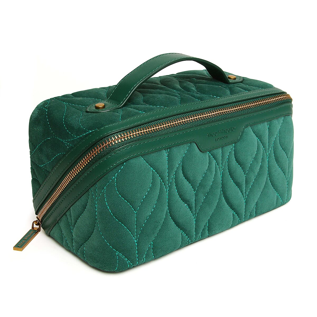 TJC Special Vegan Leather Cosmetic and Toiletry Bag - Teal