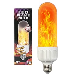 Jumbo LED Flickering Flame Light Bulb &ndash; Bayonet Cap (6W)