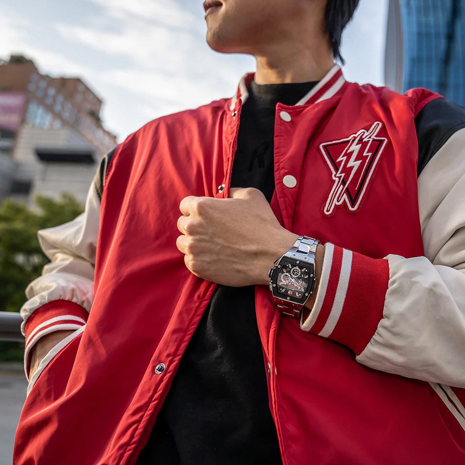 Japanese Mens Watch in Stainless Steel - Silver