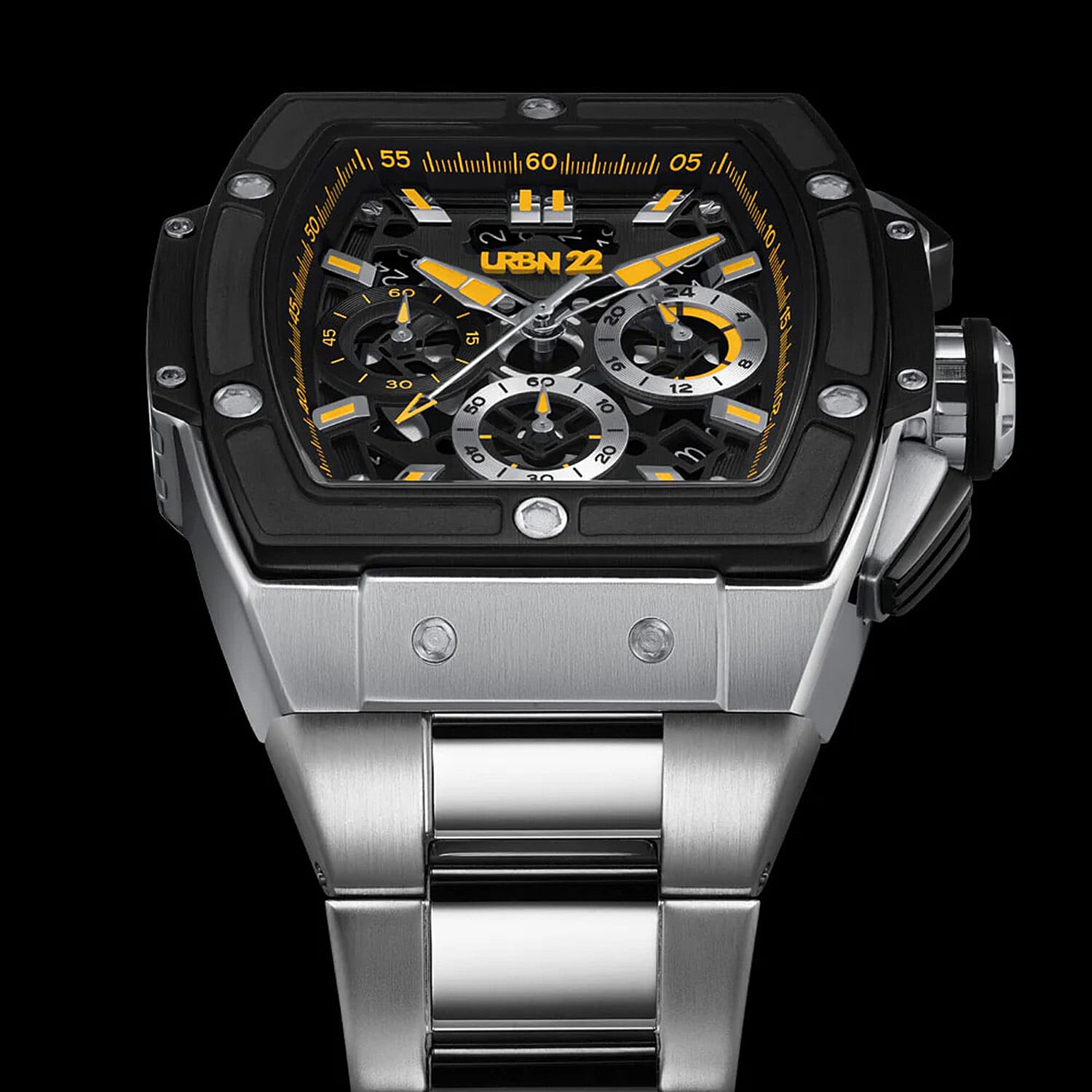 Japanese Mens Watch in Stainless Steel - Silver