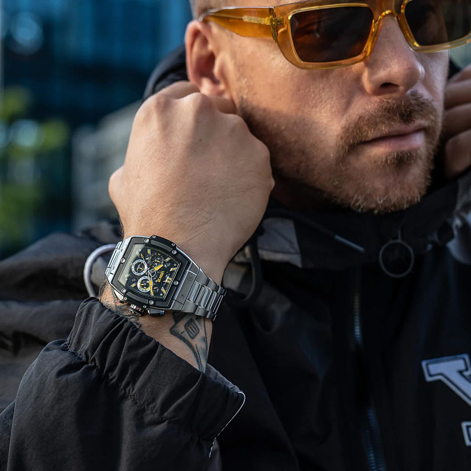 Japanese Mens Watch in Stainless Steel - Silver