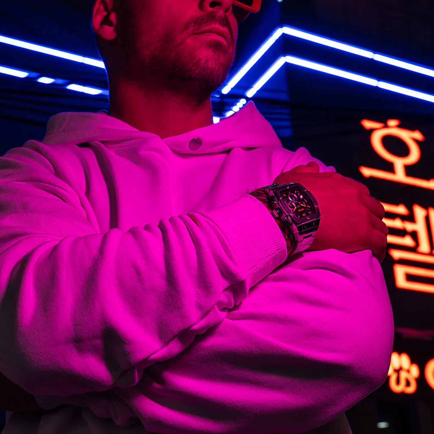 Japanese Mens Watch in Stainless Steel - Silver