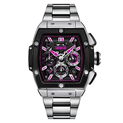 Japanese Mens Watch in Stainless Steel - Silver