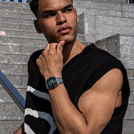 Japanese Mens Watch in Stainless Steel - Silver