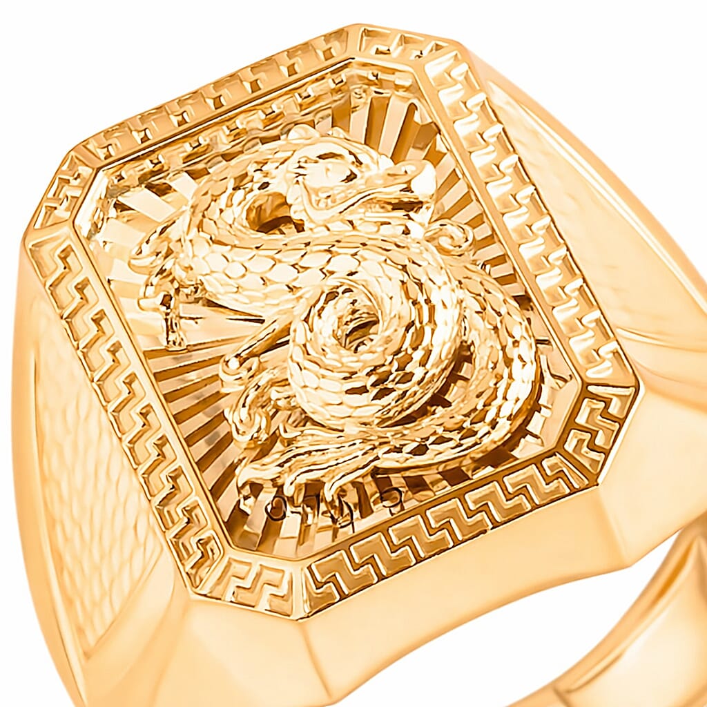 9K Yellow Gold Dragon Ring, Gold Wt. 3.90 Gms.