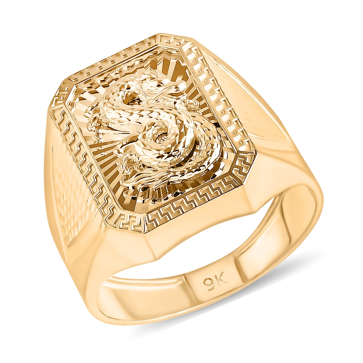Black Friday Doorbuster Deal - 9K Yellow Gold Dragon Ring, Gold Wt. 3.90 Gms.