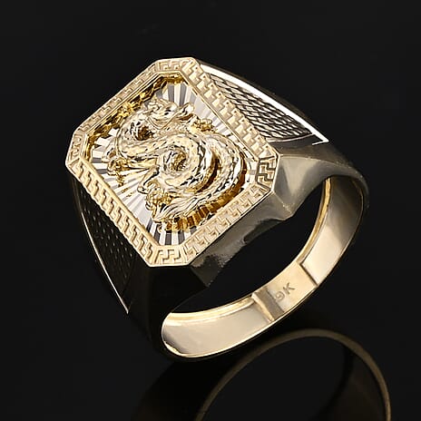 9K Yellow Gold Dragon Ring, Gold Wt. 3.90 Gms.