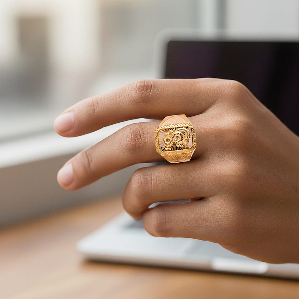 Black Friday Doorbuster Deal - 9K Yellow Gold Dragon Ring, Gold Wt. 3.90 Gms.