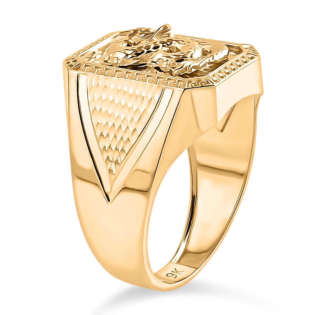 Black Friday Doorbuster Deal - 9K Yellow Gold Dragon Ring, Gold Wt. 3.90 Gms.