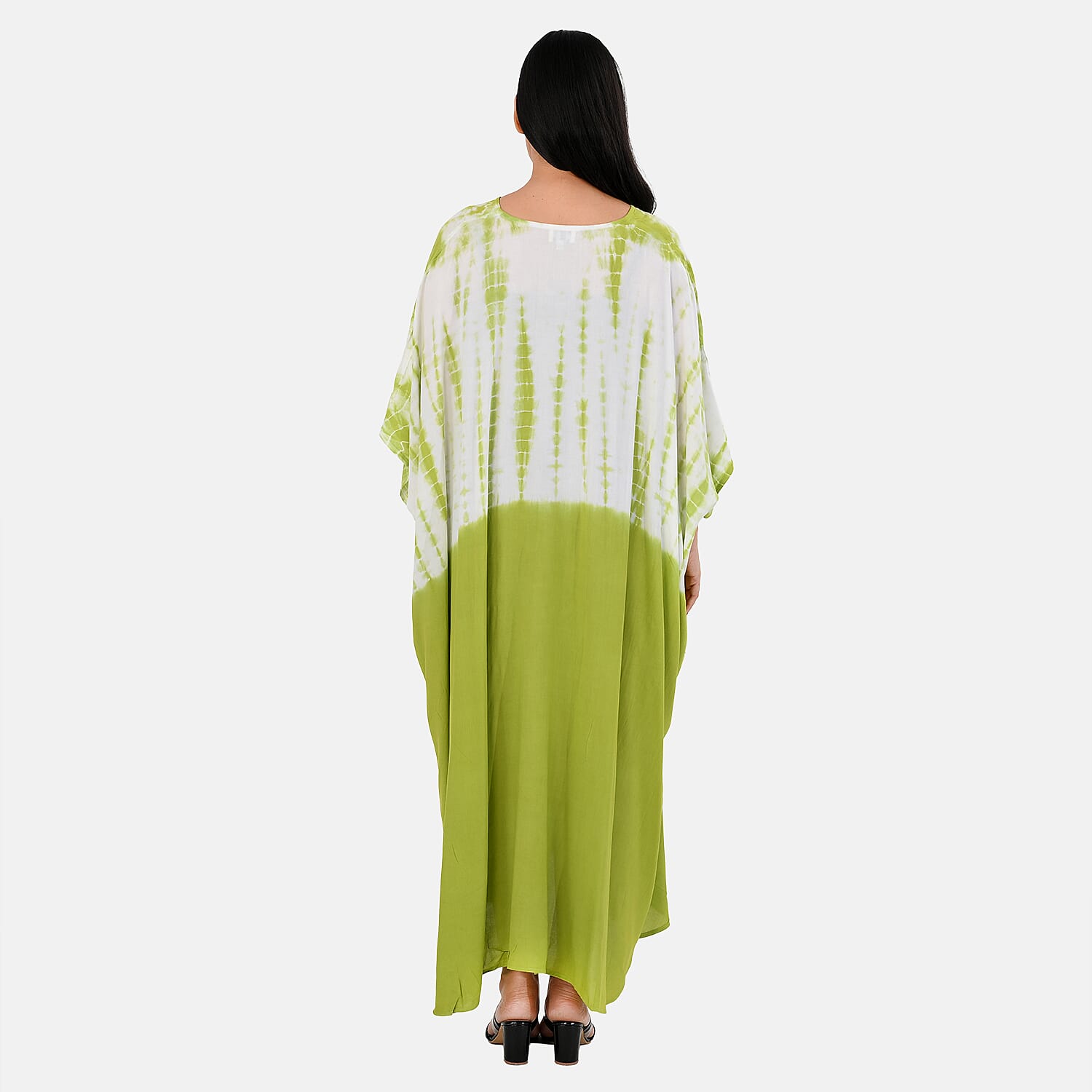 - Maisi Shibori Tie-Dye Kaftan Dress (One Size) - Green