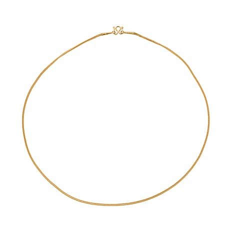 23K Yellow Gold Chain (Size 17.5) with Fancy Clasp