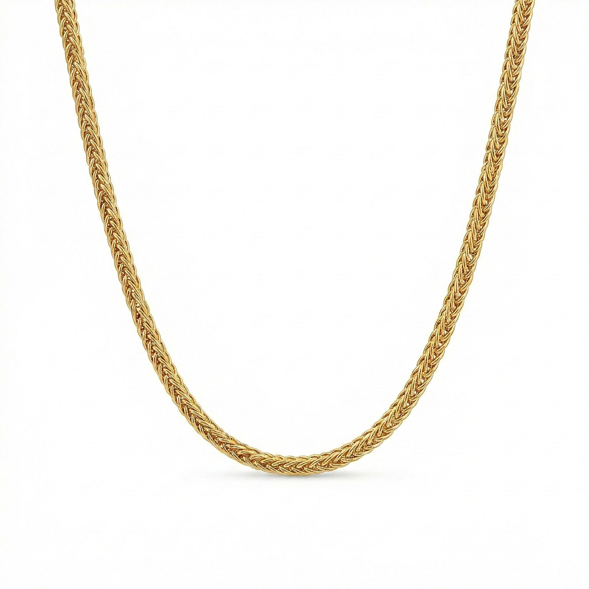 23K Yellow Gold (95.8% Purity) Spiga Necklace (Size 18), Gold Wt. 3.80 Gms