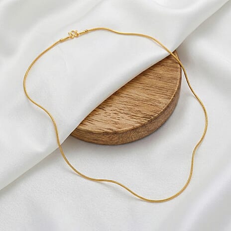 23K Yellow Gold (95.8% Purity) Spiga Necklace (Size 18) 3.80 gram