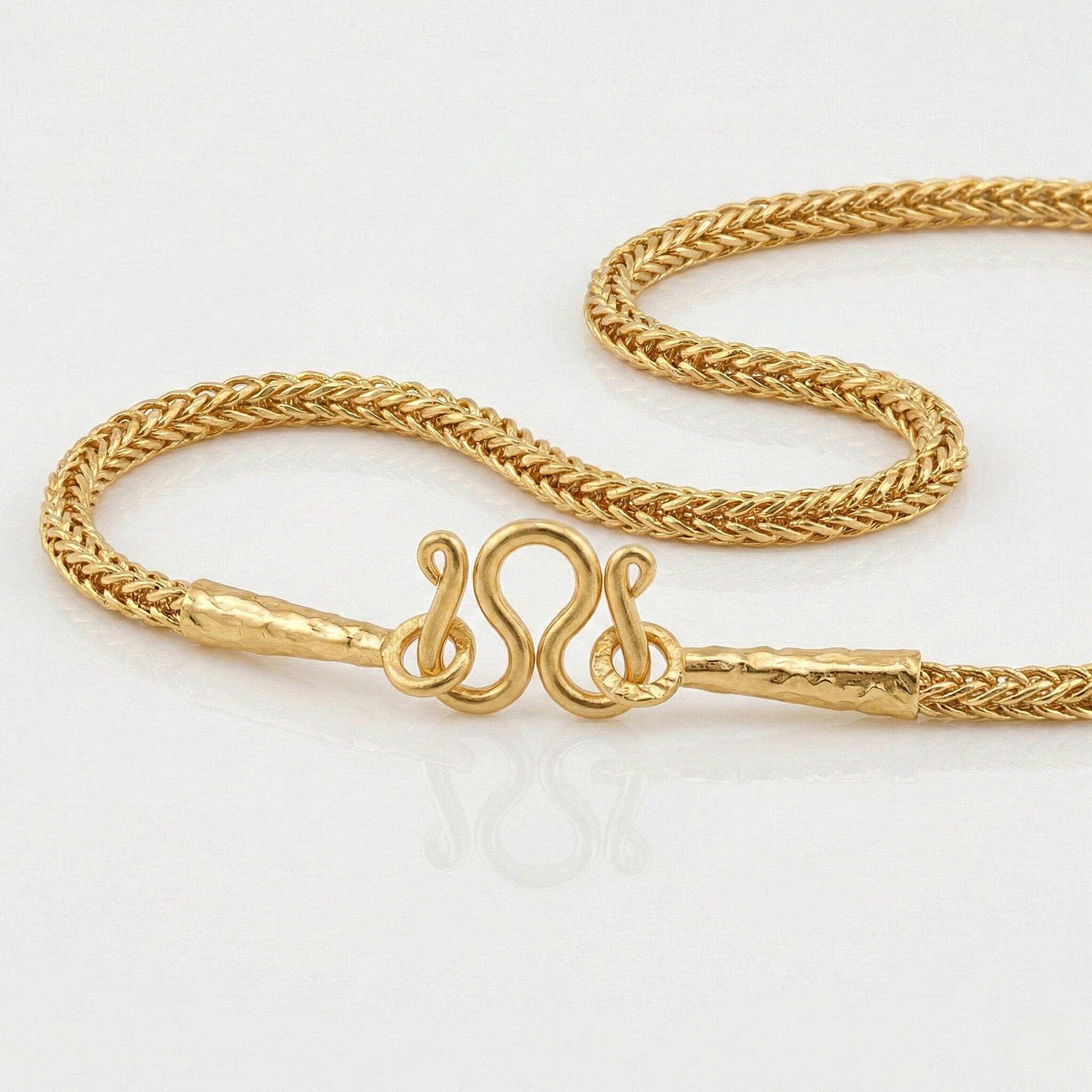 23K Yellow Gold (95.8% Purity) Spiga Necklace (Size 18), Gold Wt. 3.80 Gms