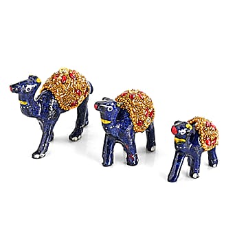 https://tjcuk.sirv.com/Products/83/6/8369595/LIVMORE-Set-of-3-Beaded-Resin-Camel-5-to-8cm-Navy-Gold_8369595.jpg?w=342&h=342