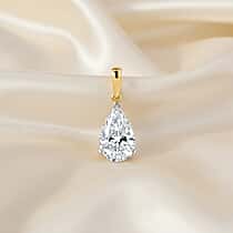 NY CloseOut Buy - 14K Yellow Gold Pear Cut Lab Grown Diamond (SI-GH) Solitaire Pendant 2.00 Ct.