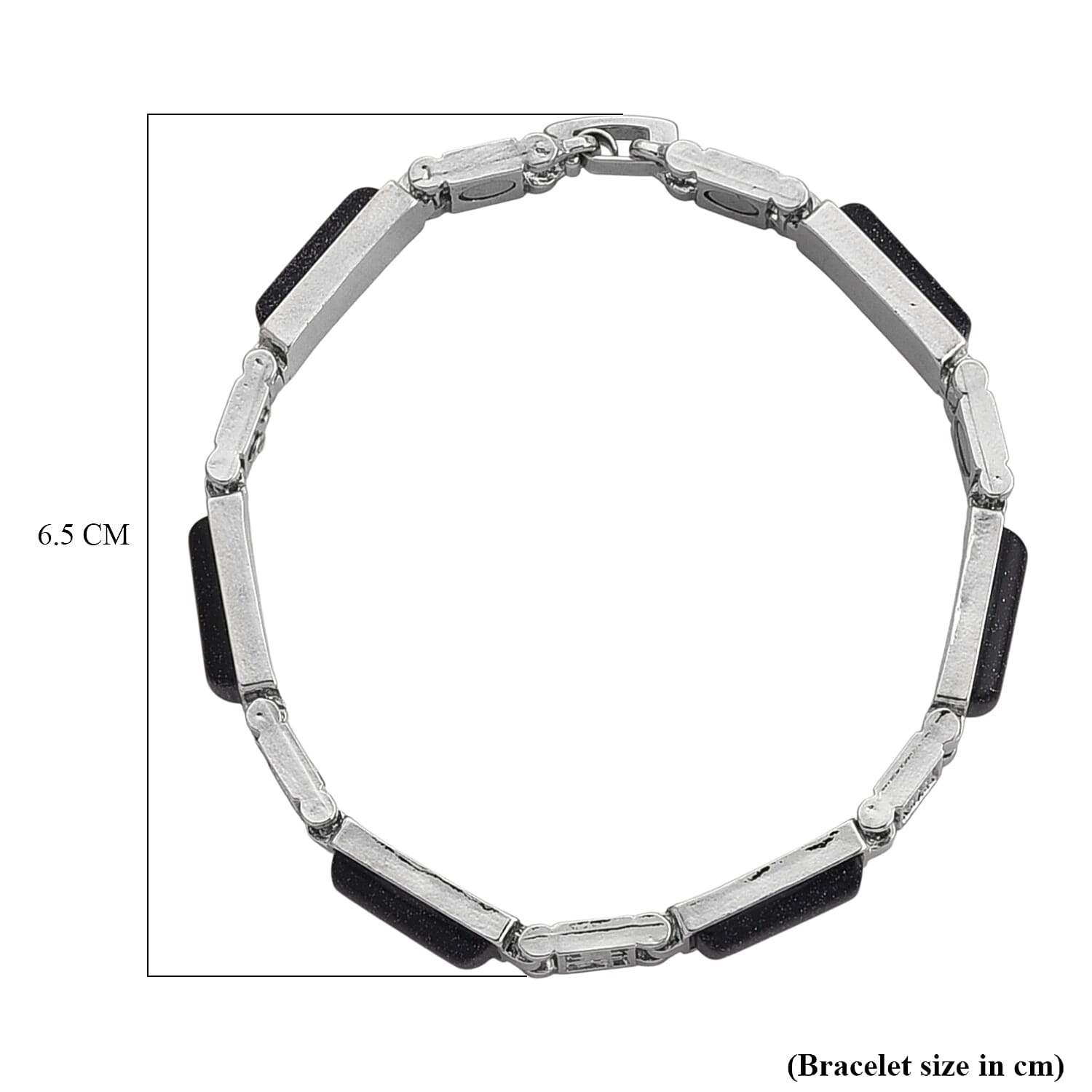 Designer Inspired- Blue Sand Stone Magnetic Therapy Bracelet (Size - 7.5) .