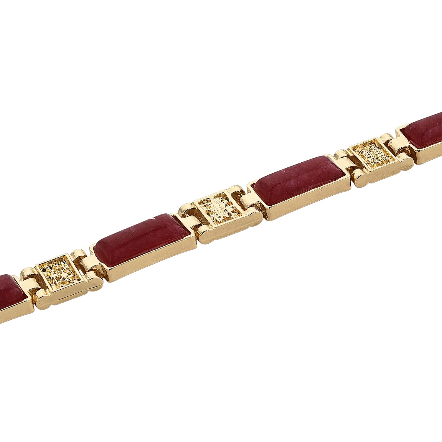 Designer Inspired- Cherry Quartz Magnetic Therapy Bracelet (Size - 7.5) .