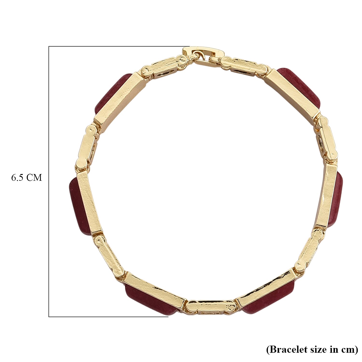 Designer Inspired- Cherry Quartz Magnetic Therapy Bracelet (Size - 7.5) .