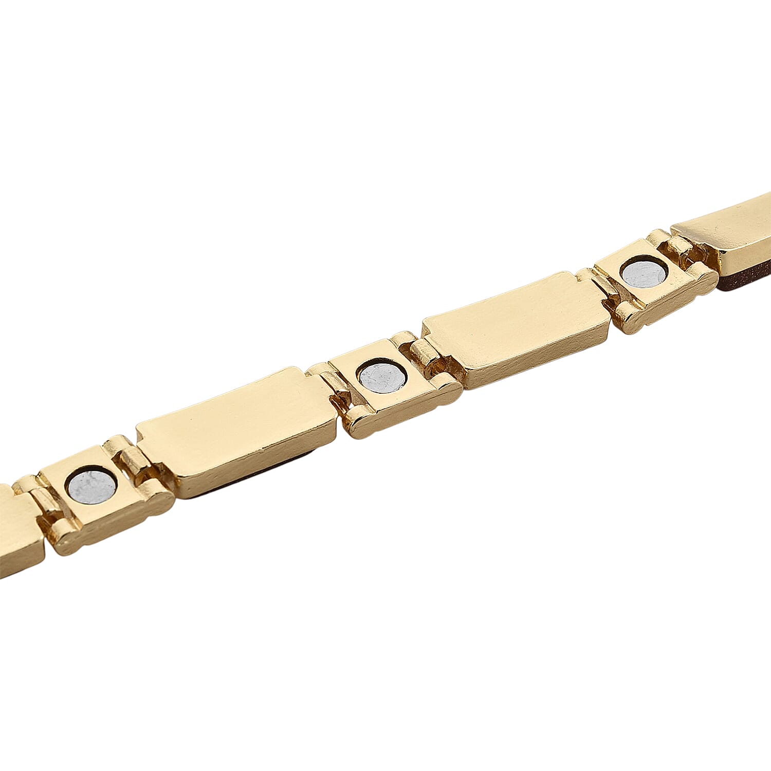 Designer Inspired- Gold Sand Stone Magnetic Therapy Bracelet (Size - 7.5) .