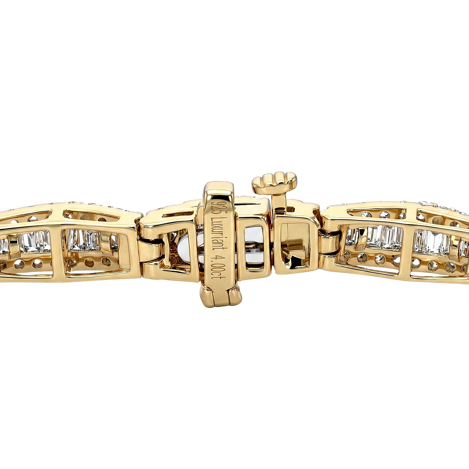 NY Close Out Deal- Luxuriant Lab Grown Diamond (SI-GH) Bracelet (Size - 7.5) in 18K YG Vermeil Sterling Silver 4.25 Ct.