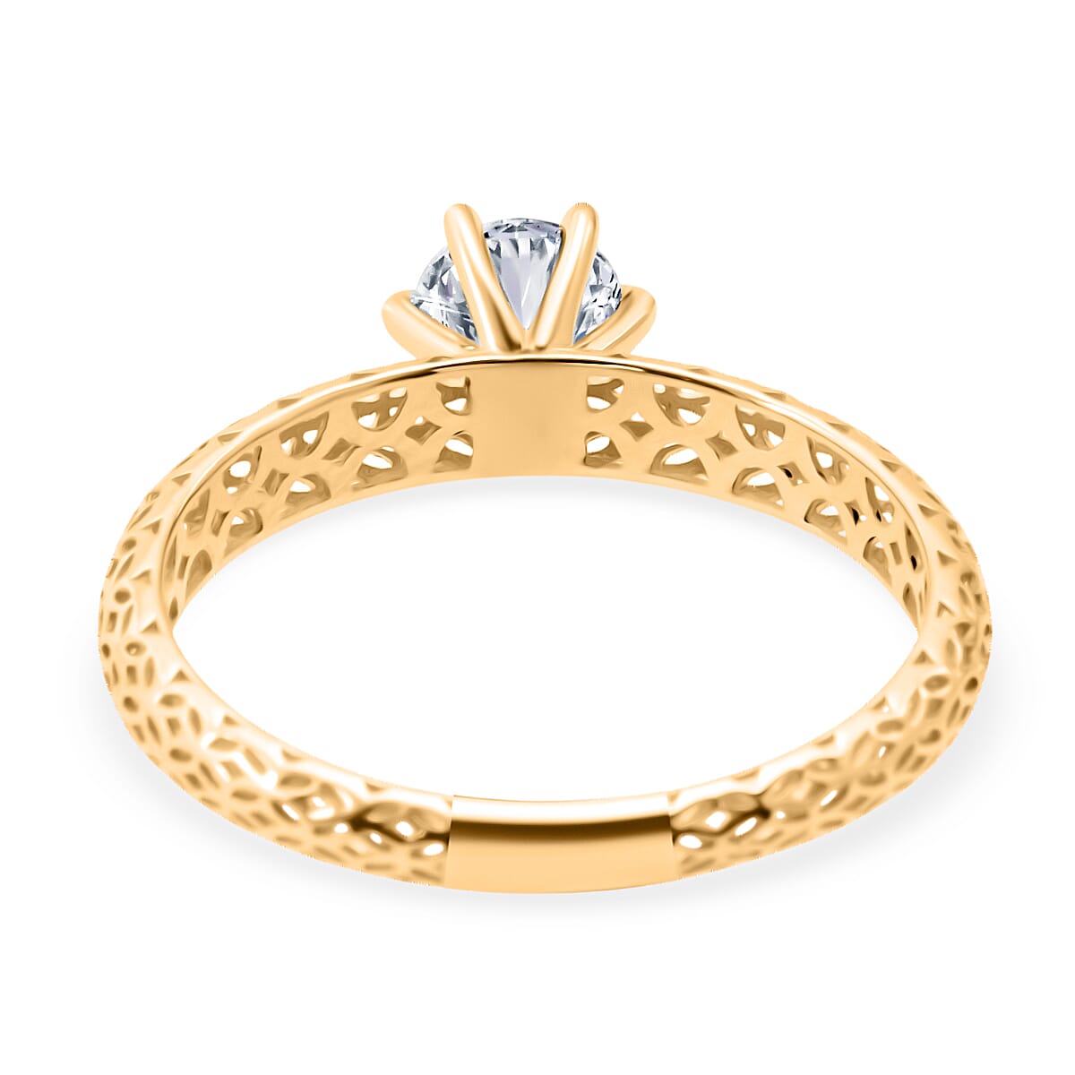 Luxuriant 9K Yellow Gold Lab Grown Diamond (SI-GH) Ring 0.50 Ct.