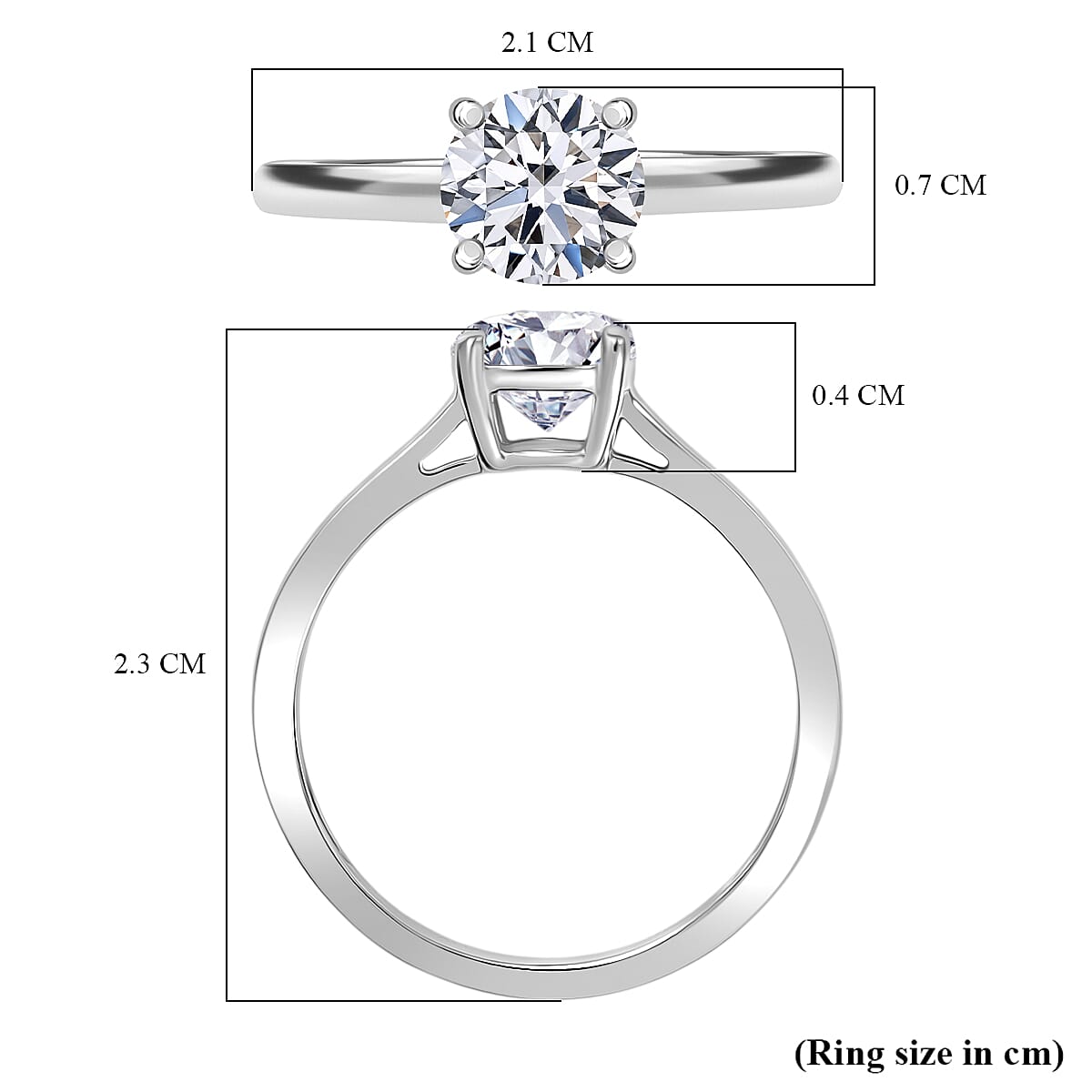 Luxuriant 9K White Gold SGL Certified Lab Grown Diamond (SI-GH) Solitaire Ring 1.04 Ct.