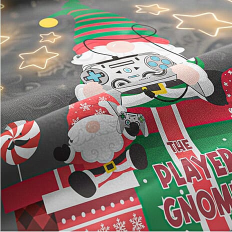 The Player Gnomes Print Bedding Set - Duvet Cover - 1 x Pillow Case (137 x 200 cm) - Green