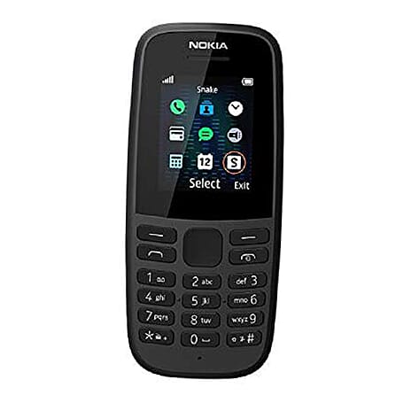 Nokia Mobile 105 with Dual Sim Slot - Black