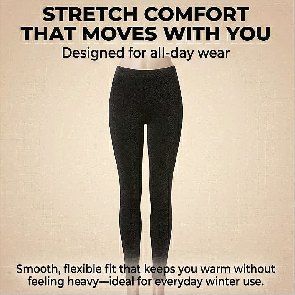 Ladies Lurex Thermal Legging (Size - M-L) - Black