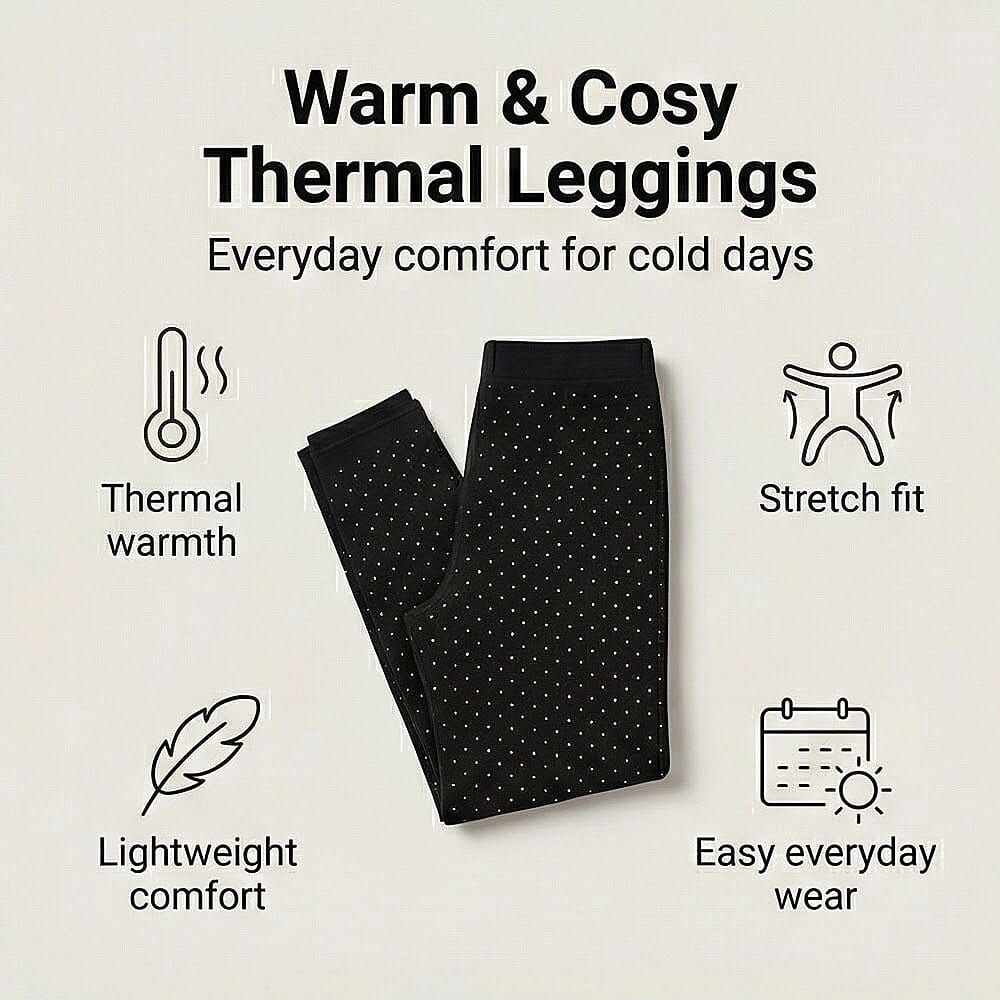 Ladies Diamond Thermal Legging (Size - S-M) - Black
