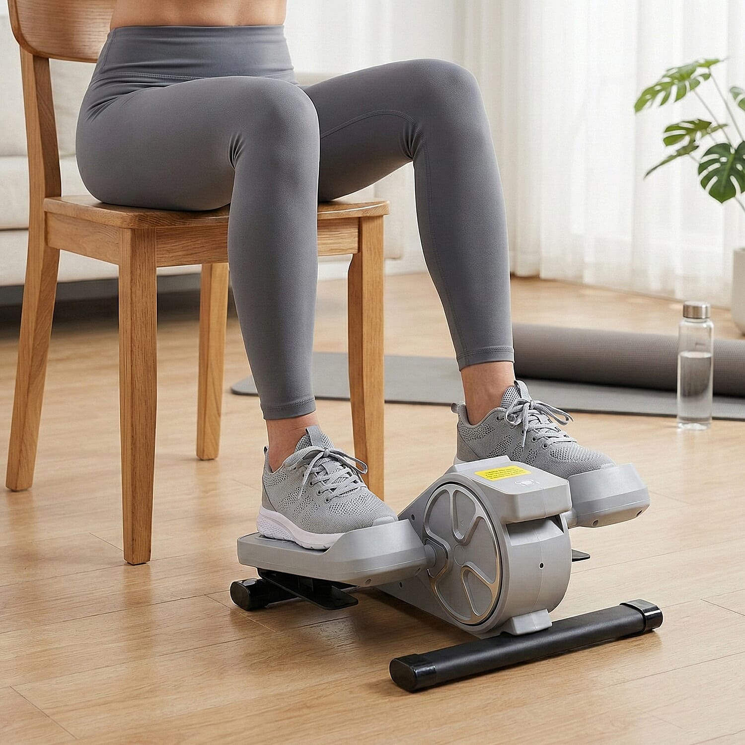 LIVMORE Electric Seated Pedal Stepper with LCD Display & Remote Control, Features LCD display to track speed, distance, counter, time and calories in real time - Light