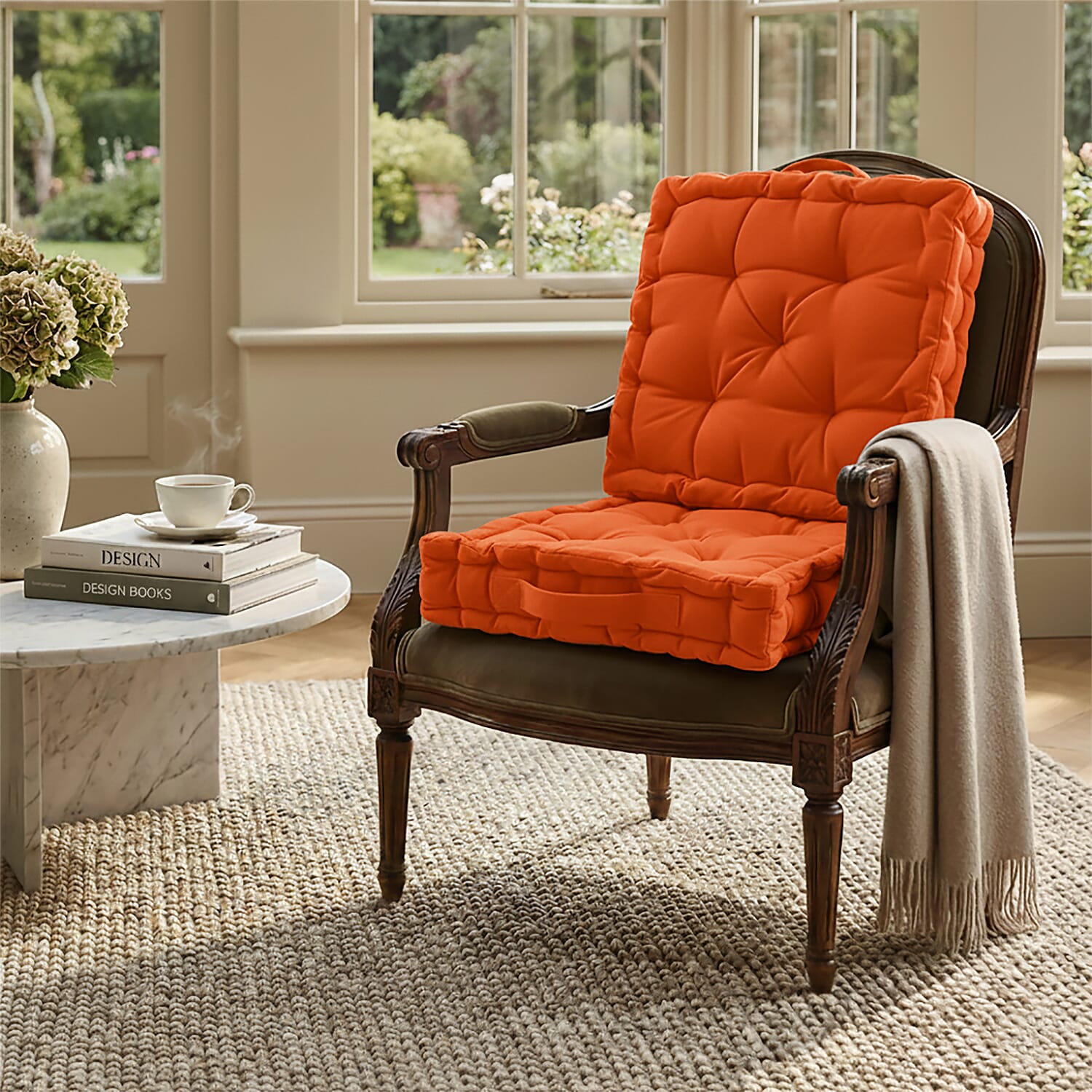 Hush-Haven-Cotton-Solid-Cushion-Cover-Size-40x8-cm-Orange