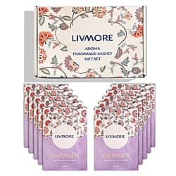 Livmore 10-Pack Oudh & Sandalwood Aroma Fragrance Scented Sachets - 20g