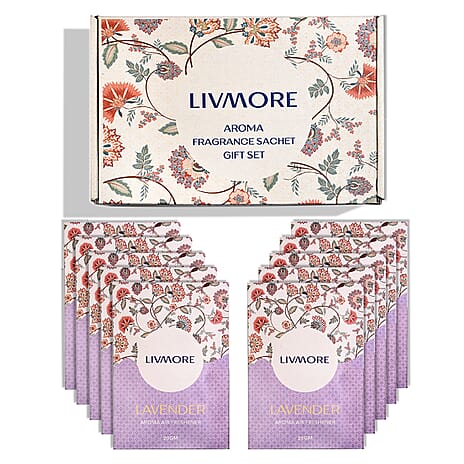 Livmore 10-Pack Lavender Fragrance Scented Sachets - 20g