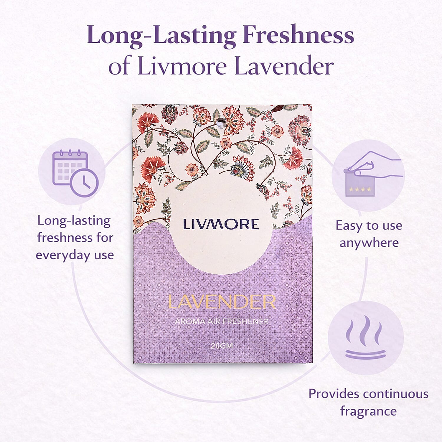 Livmore 10-Pack Lavender Fragrance Scented Sachets - 20g