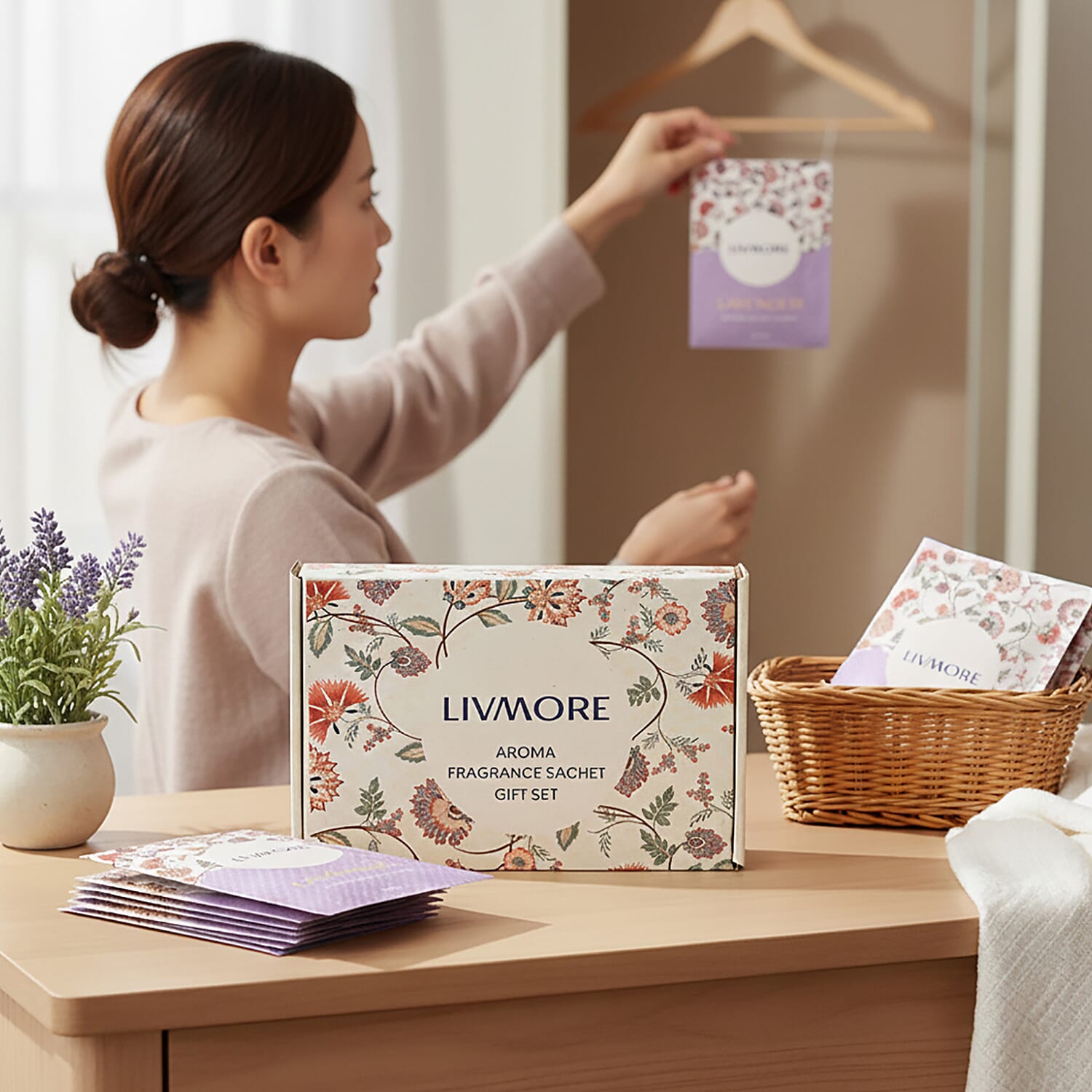 Livmore 10-Pack Lavender Fragrance Scented Sachets - 20g