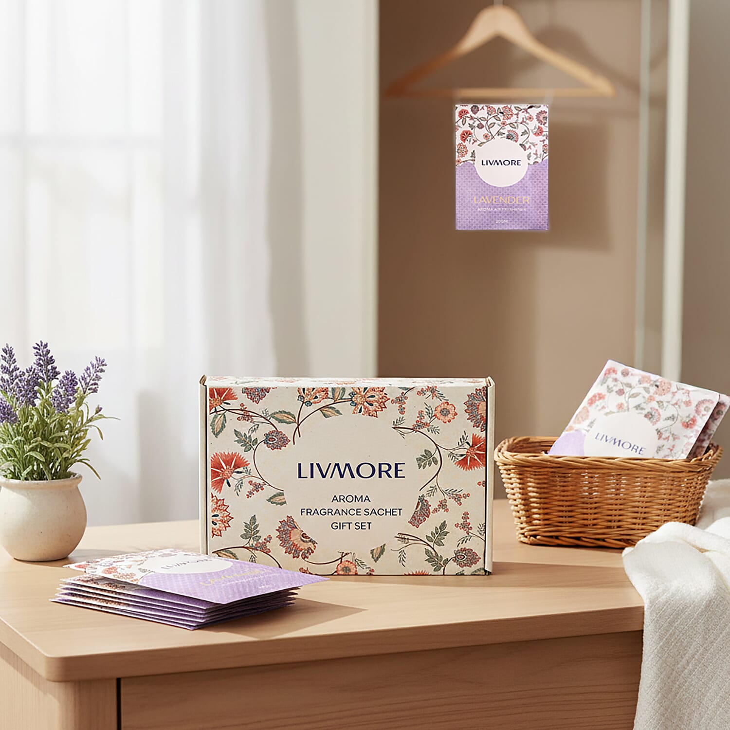 Livmore 10-Pack Lavender Fragrance Scented Sachets - 20g