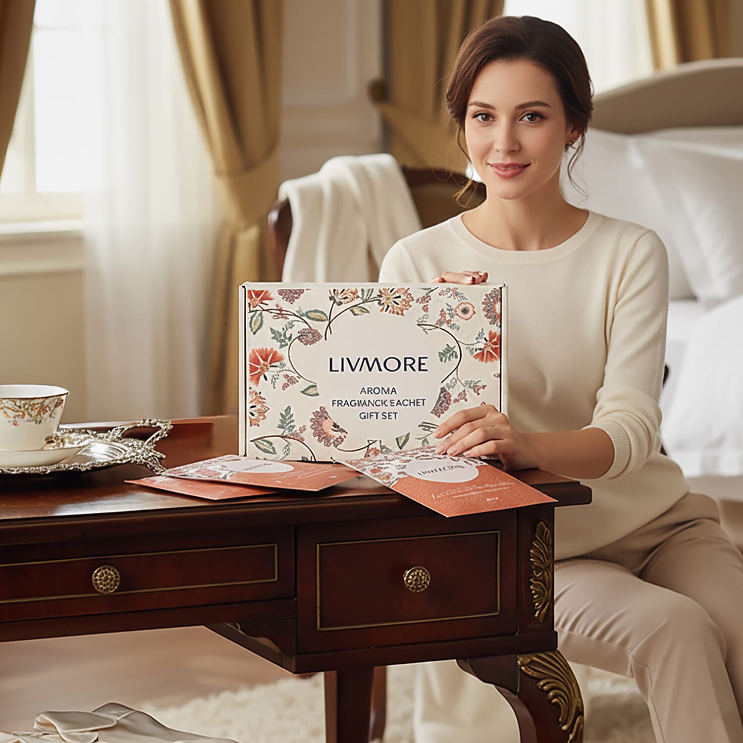 Livmore 10-Pack Amber & Oudh Fragrance Scented Sachets - 20g