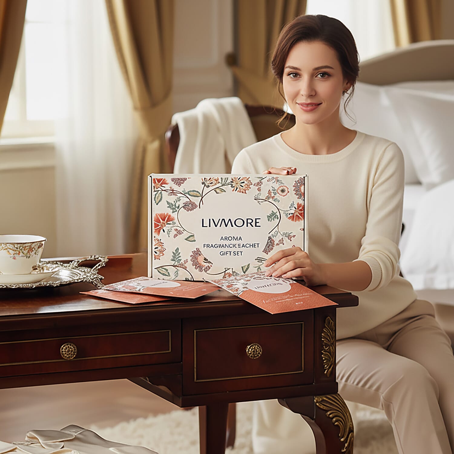 Livmore 10-Pack Amber & Oudh Fragrance Scented Sachets - 20g