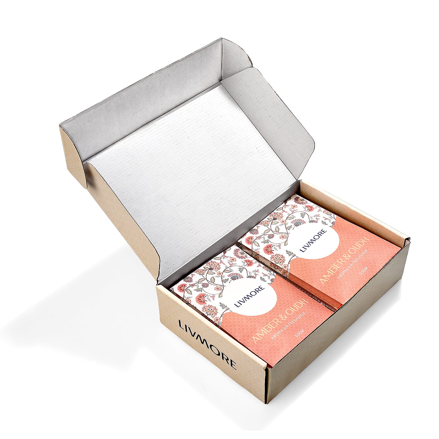 Livmore 10-Pack Amber & Oudh Fragrance Scented Sachets - 20g