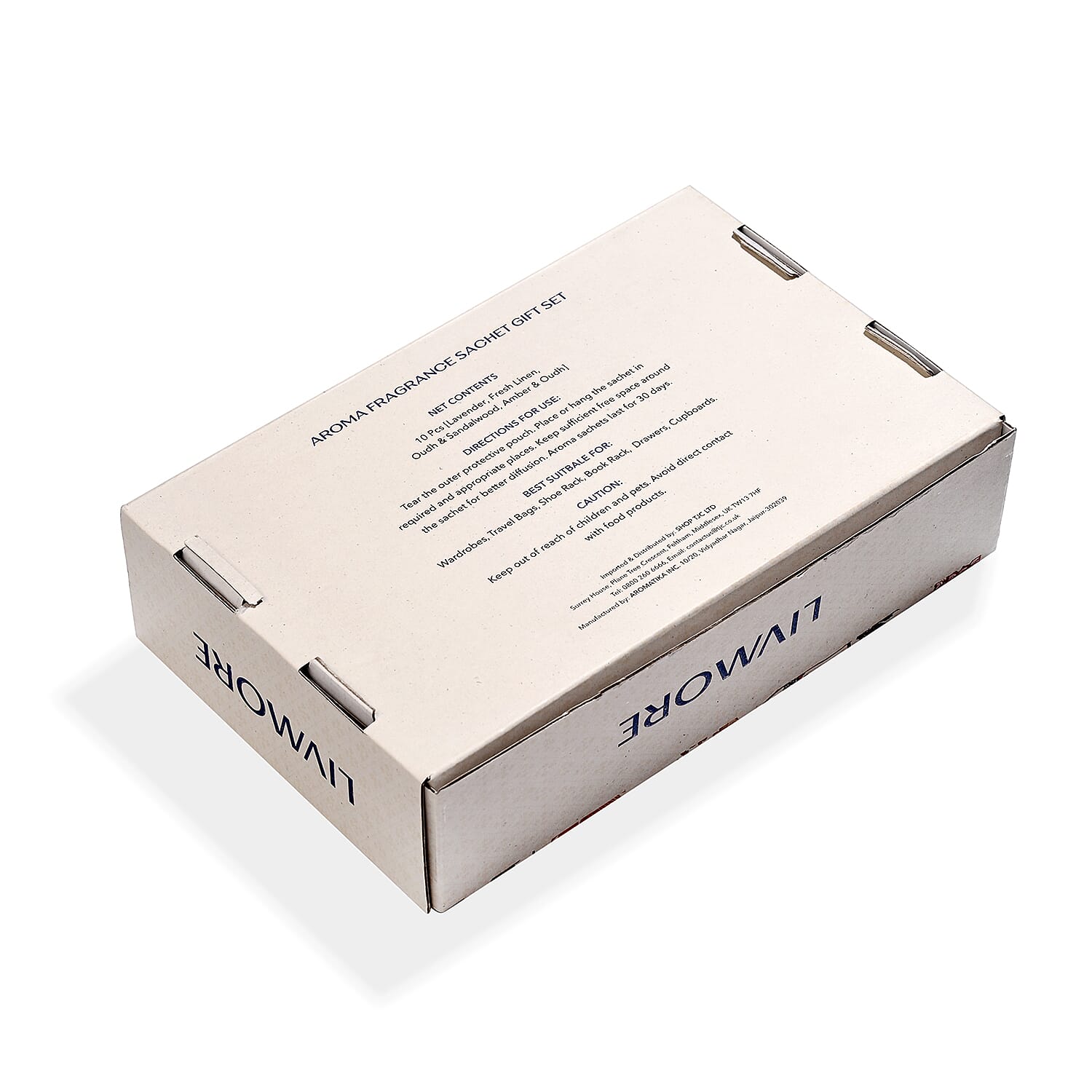 Livmore 10-Pack Fresh Linen Scented Fragrance Sachets - 20g