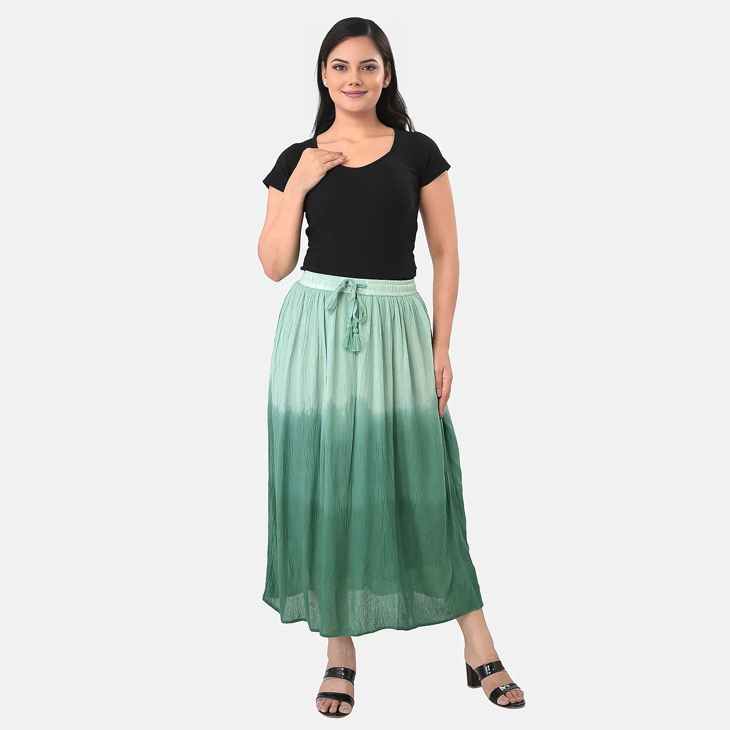La Marey Rayon Crepe Patterned Skirt